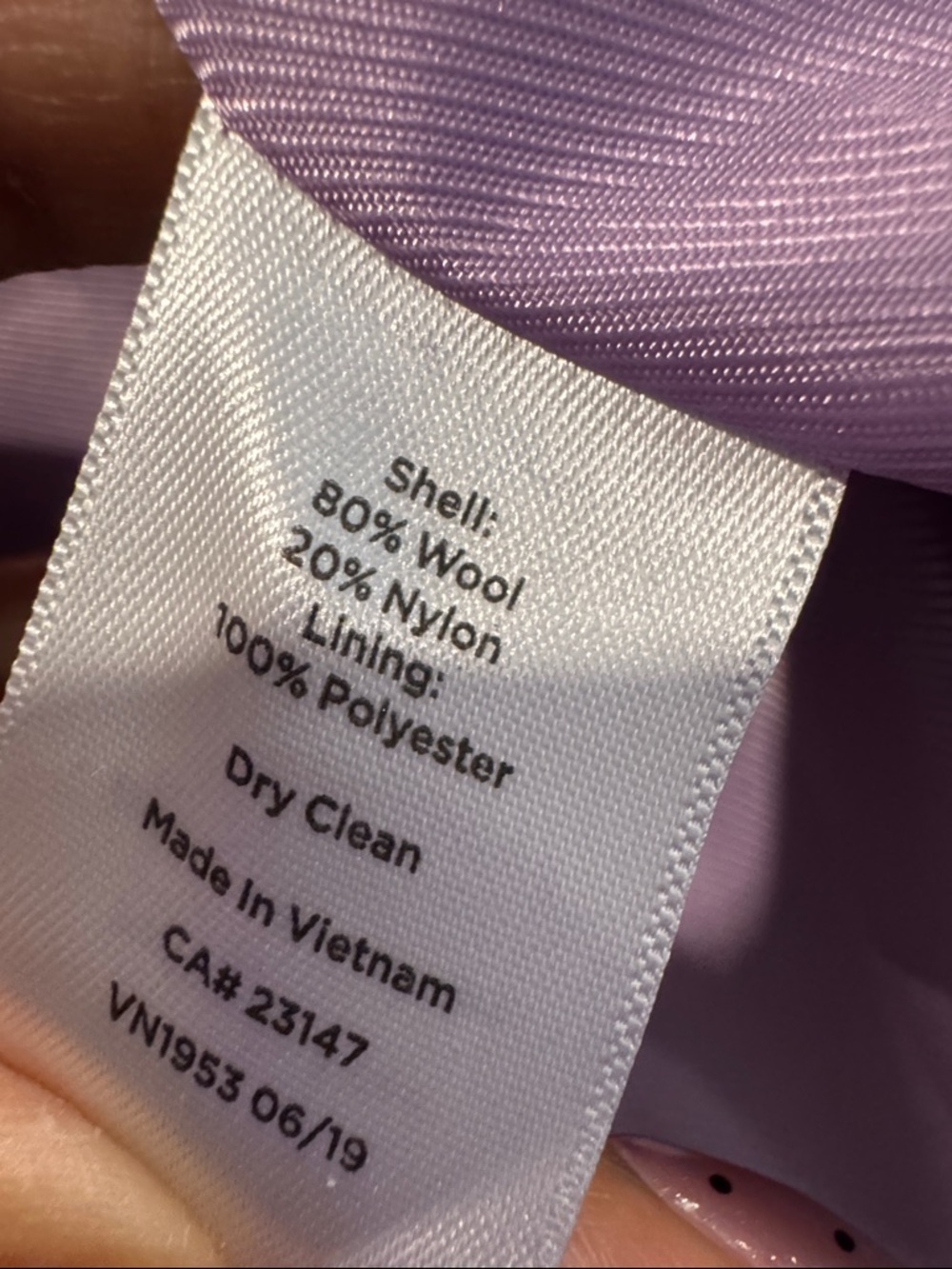 NWT Talbots Lavender Wool Blend Stand Collar Pea Coat Size 12 -RETAIL $300 - Picture 9 of 10